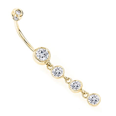 belly ring dangling|dangle diamond belly button rings.